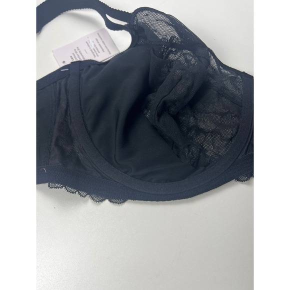 Target Lace Comfort Wire Balconette Bra Black 44D‎ Unlined Full Coverage NWT - Picture 8 of 10